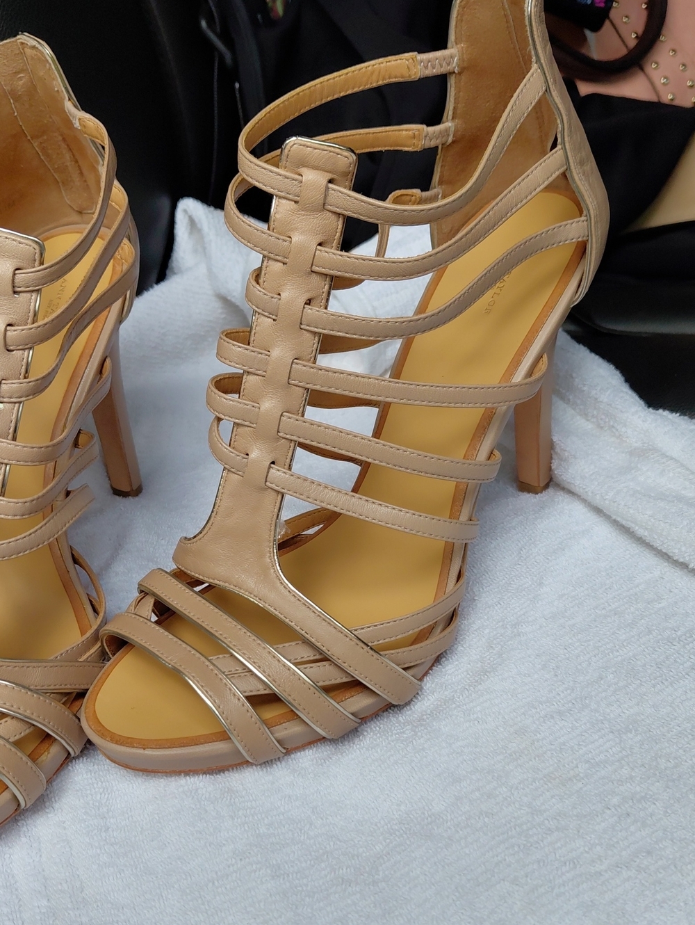 Ann Taylor Strappy High Heel Sandals - Nude - Picture 1 of 3